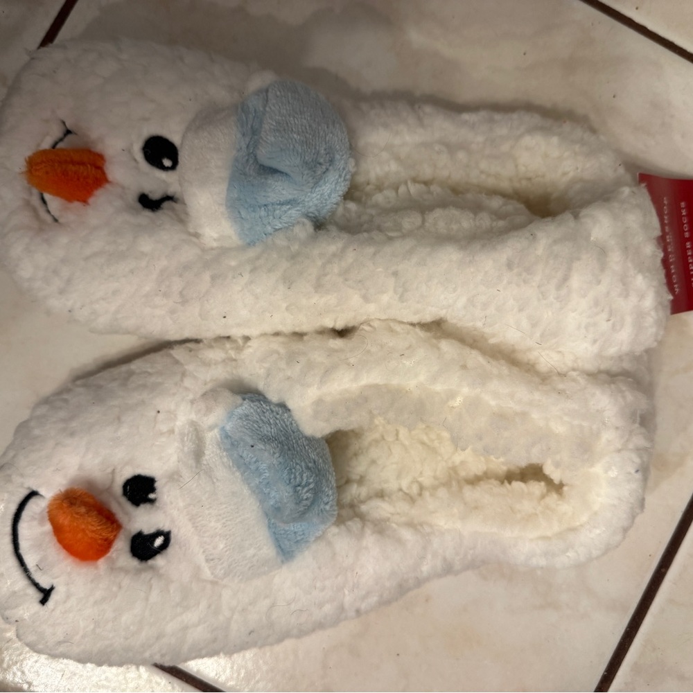 Wondershop Snowman Slippers - White and Blue